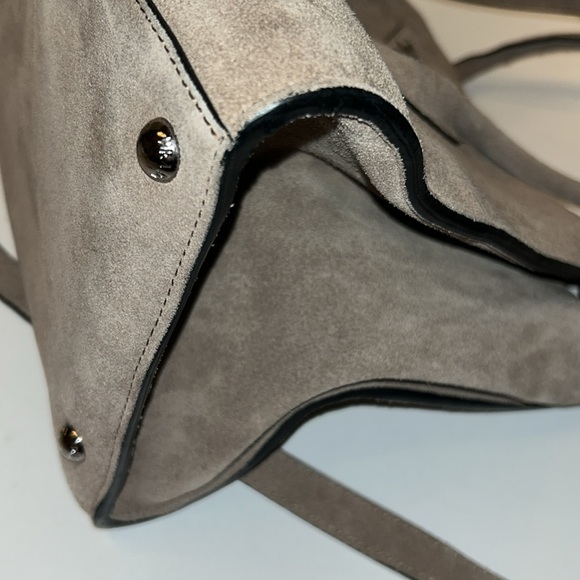 PRADA Suede Double Zipper Tote / Crossbody Bag - Picture 9 of 9